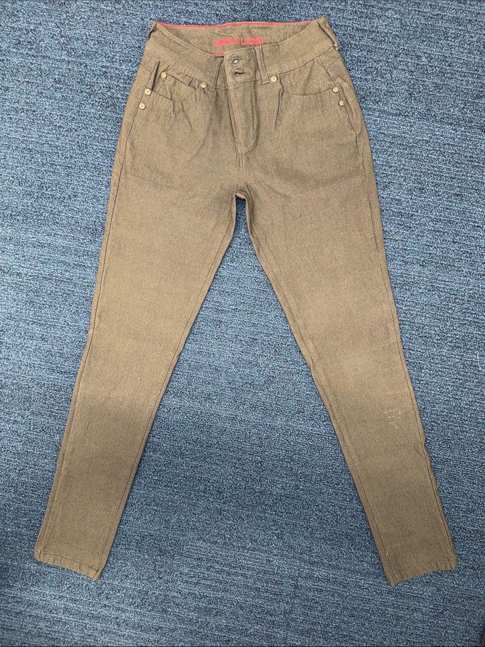 High-Rise Skinny Jeans in Brown